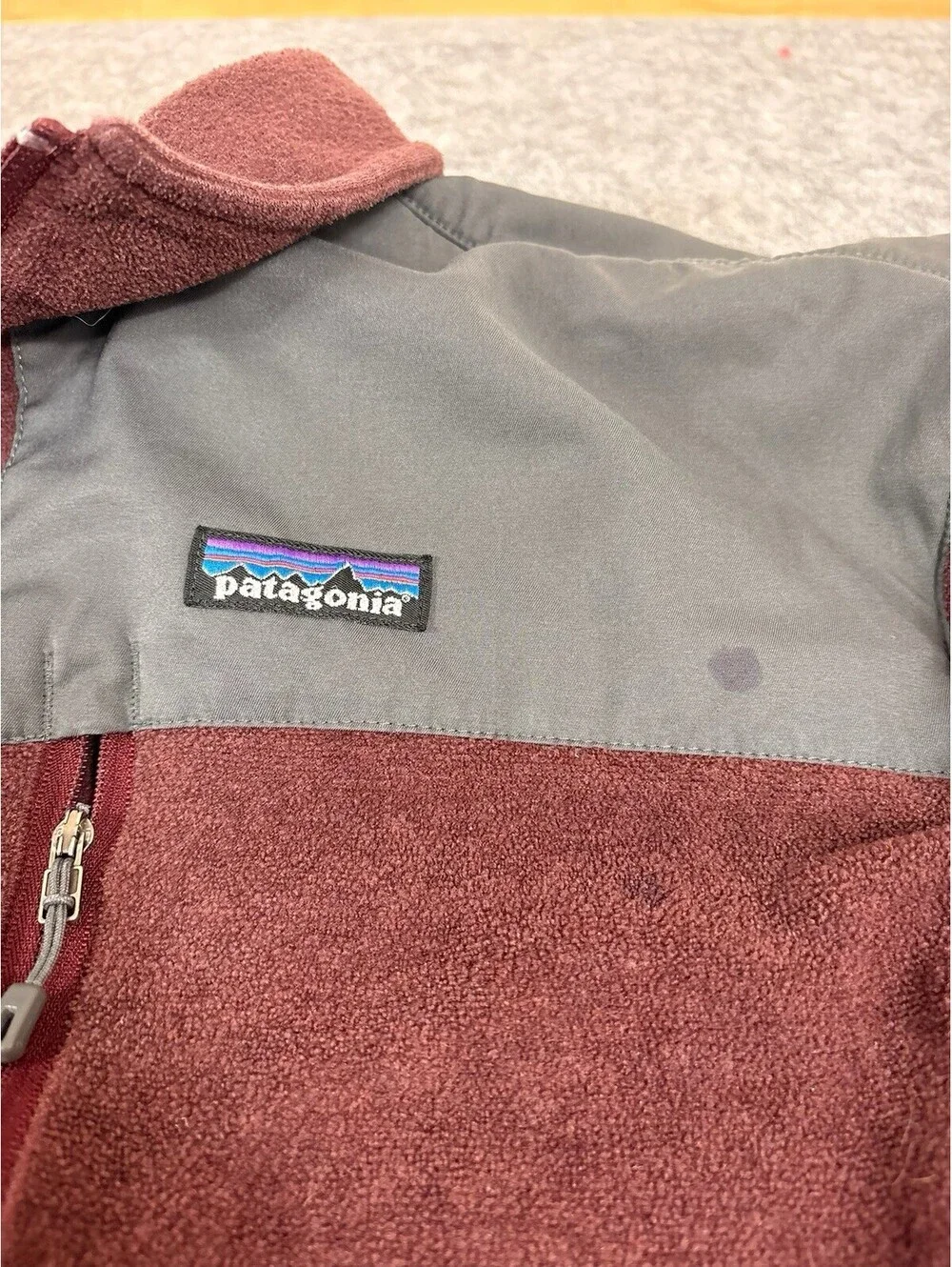 Patagonia Finmark 1/4-Zip Wool Blend Sweater Mens XL Burgundy